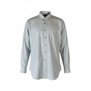 Women's American Blue Button Down Long Sleeve 100% Cotton Size Large